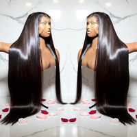 Wig Rambut Asli Manusia HD Front Lace Grosir, Sudah Di-prepluck, 100% Raw Virgin, Wig Frontal 360 Tanpa Lem, Wig Brasil Full Lace 13X6