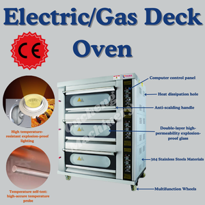 เตาอบเบเกอรี่อุตสาหกรรม 3 ชั้น <span class=keywords><strong>6</strong></span> ถาด พร้อมตัวตั้งเวลาแบบตั้งโปรแกรมได้ ควบคุมด้วยระบบดิจิตอล ความจุขนาดใหญ่ สำหรับใช้งานเชิงพาณิชย์ - Product Image 4