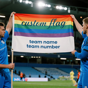 Настраиваемый двухсторонний флаг из полиэфирной ткани 3x5 с индивидуальным принтом логотипа для рекламных акций - Product Image 1