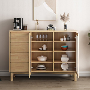 Aparador Nórdico de Madera Maciza de 900 mm+, Mueble de Cocina Moderno y Minimalista, Mueble Multifuncional para Platos - Product Image 3