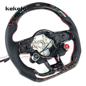 Volant en Fiber de carbone forgé à poudre rouge LED personnalisé pour Volkswagen VW <span class=keywords><strong>Golf</strong></span> MK7 MK6 MK5 MK4 GTI GTS R GLI <span class=keywords><strong>GTD</strong></span> - Product Image 3