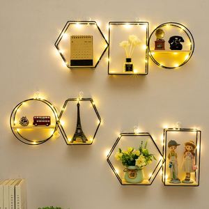 Hot Punch-free Wall Iron Decorative Flower Stand Flower Pot Decoration Storage Rack Suitable for Bedroom Living Room <b>Shelf</b> - Product Image 4