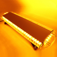 Barra de Luces de Emergencia Súper Brillante BIAOCHI, 64 LED, Luz de Advertencia Intermitente Ámbar, Barra de Señalización de 33 Pulgadas, 12V 24V para Auto, Camioneta, Camión