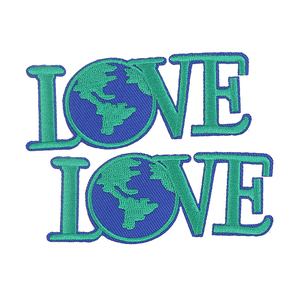 Toppa ricamata a fiori multicolori alla moda amo il Design della terra distintivo ricamato per magliette con cappuccio - Product Image 3