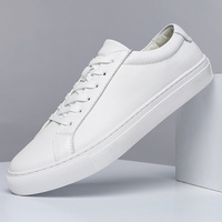 Chaussures décontractées unisexes en cuir véritable à lacets, grandes tailles, personnalisables, pour la marche en extérieur, tendance mode toutes saisons