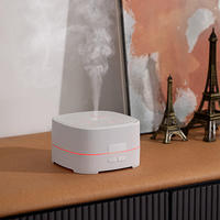 Humidificateur d'air à ultrasons à brume fraîche de 500 ml avec commande vocale, lumière LED, diffuseur d'arômes, huile essentielle, musique