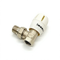 Vanne de radiateur thermostatique manuelle Xingfu 1/2" en laiton, filetage mâle-femelle, pour eau à température normale, OEM, pour chauffe-serviettes et chauffage au sol