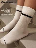 Chaussettes de sport classiques ZZCOMPRESSION pour le basketball, le badminton, la course à pied - Chaussettes de compression respirantes en tricot pour hommes et femmes, design tubulaire