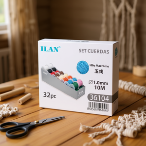 Ensemble de cordons en macramé Ilan 1,0 mm 10 m 32 pièces Multicolore Fil à travailler artisanal - Product Image 3