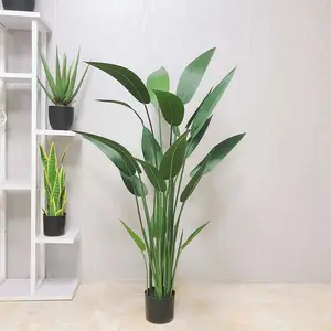 140cm Banana Plant Bird Of Paradise Leaves Aritificial Potted Plants