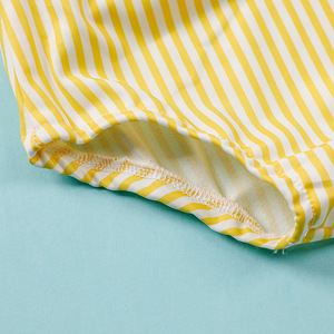 Baju bayi-ropa de verano para niños y niñas, bikini personalizado de playa con volantes a rayas, traje de baño dividido - Product Image 5