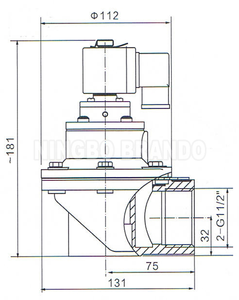 1.5" DMF-Z-40S SBFEC Type Right Angle Solenoid Pulse Valve For Dust Collector