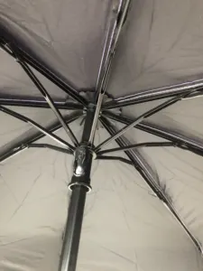 Custom Promotional Sunscreen Anti Three-fold Rain Sun Automatic 3 Folding UV Rain Umbrella With Logo