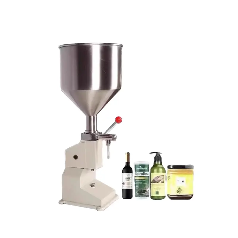 A03 Semi-automatic 5-50ml Hand Press Quantitative Filler Liquid Glass Bottle Filling Machine for Honey Lubricating oil shampoo