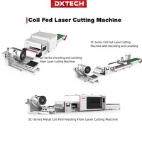 Machine de découpe laser à fibre à alimentation automatique DXTECH, entièrement automatique, pour tôle métallique, acier inoxydable, acier au carbone, aluminium