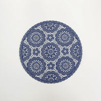 Vente en gros de tapis de table rond classique écologique en PVC, set de table en dentelle, décorations pour la maison, passe au lave-vaisselle, coloré
