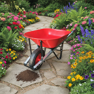 Chariot à main industriel robuste pour la construction, capacité 80L. Remise sur le prix disponible. - Product Image 1