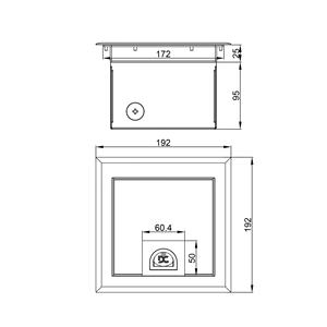 Boîte de sortie au sol encastrée étanche avec couvercle à fermeture douce pour une intégration parfaite à la surface - Product Image 6