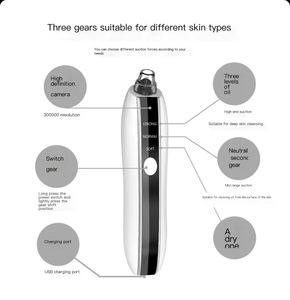 Cámara Visual Recargable con Succión, Limpiador Facial Eléctrico de Poros, Acné y Puntos Negros, Eliminador de Impurezas Profundas - Product Image 4