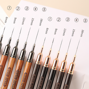Set de Arte para <span class=keywords><strong>Uñas</strong></span> de Madera de Sándalo con Pinceles Especiales para Esmalte en Gel y Pintura Degradada, Portátil - Product Image 3