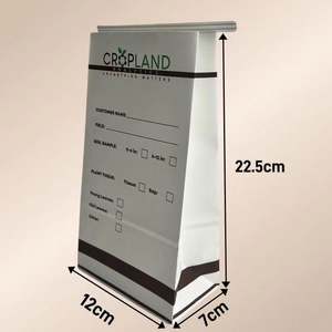 Biodegradable White Kraft <b>Paper</b> Bags for Packaging Tin Tie Bag Packing Croplan Tin Tie Kraft Soil Sample Bag Printed Custom - Product Image 2