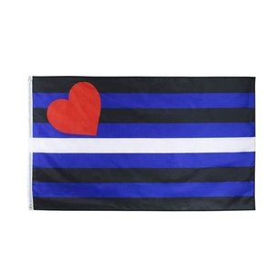 Precio de fábrica Bandera de orgullo de cuero 3x5 pies Bandera de arco iris interior al aire libre igualdad de derechos para los homosexuales - Product Image 1