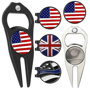 Custom Design Your Own Logo Golf Ball Divot Tool Magnetic 40mm Golf Ball Marker Coin For Golf Club