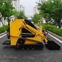 Mini-chargeuse compacte sur chenilles, moteur diesel, machine hydraulique, conception compacte, équipement de construction et agricole polyvalent