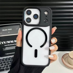 เคสใสหรูหราสำหรับ iPhone 17 Pro Max 17 Air 16 15 พร้อมกรอบเลนส์โลหะ ป้องกันเลนส์ รองรับการชาร์จไร้สายแบบแม่เหล็ก - Product Image 5