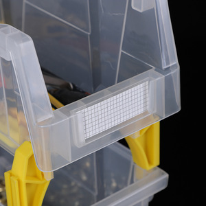 Customized Clear PP Plastic Storage <b>Bins</b> Industrial Heavy Duty Curved Bottom Hopper with Front Stacking Injection Technics - Product Image 6