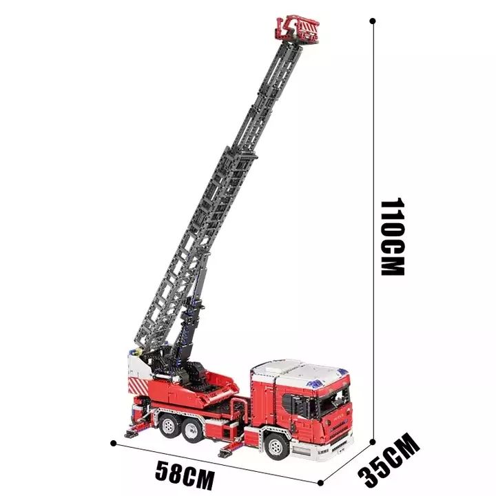 Mould King 17022s Fire Ladder Truck Bricks Set DIY Toys