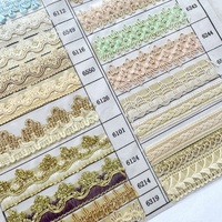 Erkoumi Nouvelle Arrivée Multi Couleur Or Crochet Garniture Ruban Dentelle pour Rideaux Chemin de Table Décoration Maison et Dentelle DIY Vêtements Couture