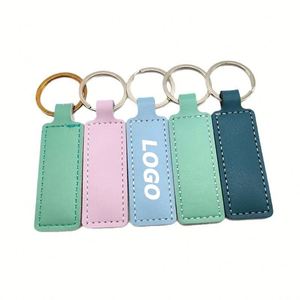 Porte-clés en cuir PU personnalisé, mini porte-clés créatif et accessoire pour clés de voiture, idéal pour les cadeaux promotionnels et la promotion de la marque d'entreprise - Product Image 1