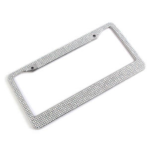 Marco para Placa de Matrícula Estándar Estadounidense, Estilo Caramelo, de Acero Inoxidable con Incrustaciones de Diamantes de Imitación, Diamantes de Imitación Acrílicos - Product Image 2