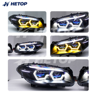 Phares HETOP F10 2011-2017 Série 5, double couleur, personnalisation spéciale, style RGB, LED DRL avant uniques, Plug and Play pour BMW