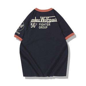 Nouveau T-shirt d'été pour homme imprimé dessin animé, motif lettres, en coton côtelé respirant, col rond, coupe ajustée – Vente en gros, fournisseur de choix - Product Image 3