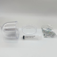 Coque de ballon à eau vide transparente avec paillettes et seringue de remplissage de paillettes pour kit DIY réutilisable pour l'artisanat, les jeux d'été en plein air et les fêtes