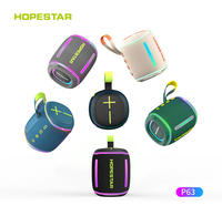 Altavoz Bluetooth Portátil Hopestar P63 de 10 W, Resistente al Agua IPX6, Luces RGB Inteligentes, Graves Profundos, Radio FM, Sonido de 360° para Viajes al Aire Libre