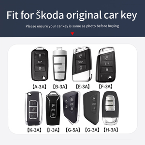 Logo personalizzato vendita calda in metallo fibra di carbonio custodia per chiave auto per Skoda octavia <span class=keywords><strong>Kodiaq</strong></span> Superb khushaq <span class=keywords><strong>accessori</strong></span> - Product Image 6