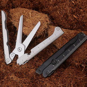 Hy49r cắm trại kéo túi EDC thép không gỉ gấp kéo cho du lịch nhỏ cắt thủ công lưỡi sắc nét công cụ khẩn cấp - Product Image 1