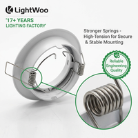 Supports et bases de lampes encastrés MR16 Spot Gu10 G5.3, cadre de projecteur circulaire en aluminium, luminaire pour hôtel, maison, bureau, intérieur