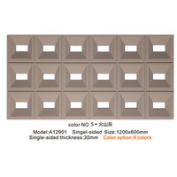 PU léger 9 blocs panneaux muraux à composants creux 3d panneaux de fausse pierre PU remplacement de brique de ciment pour l'intérieur