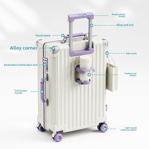 Nouveauté <span class=keywords><strong>Valise</strong></span> Unisexe Multifonctionnelle à Roulettes 20 Pouces, Grande Capacité 28 Pouces, Valises de Voyage - Product Image 3