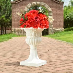 Jarrón de Flores de PVC con Diseño de Columna <span class=keywords><strong>Romana</strong></span> Blanca, Romántica, para Decoración de Jardín, Venta al por Mayor de Fábrica SPR, para Bodas - Product Image 4