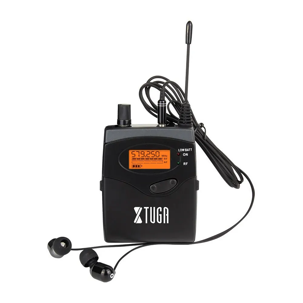 Receptor sem fio para monitor de ouvido, uhf, sistema de monitoramento de ouvido