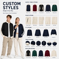 Veste zippée unisexe personnalisable avec logo, col montant, sweat-shirt color block, veste de survêtement vierge pour impression, tenue d'équipe, OEM en gros