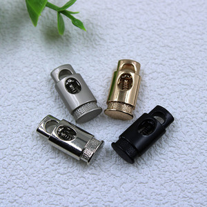 Chai hình dạng bạc hợp kim vàng kim loại lỗ duy nhất mùa xuân Stopper Kim Loại chuyển đổi dây khóa cho dây đàn hồi chuỗi quần áo may mặc - Product Image 2