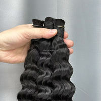 Bundel rambut kepang manusia 100g, gelombang dalam jumlah besar bundel rambut manusia untuk kepang rambut keriting jumlah besar untuk kepang