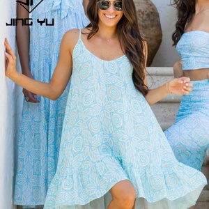 Robe d'été personnalisée en usine, robe d'été pour femmes, tissu rayonne et lin, tissu doux, robes d'été pour femmes - Product Image 3