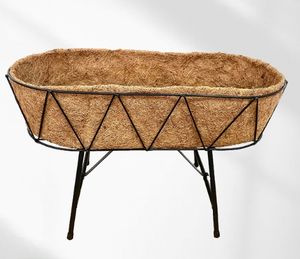 Ensemble <span class=keywords><strong>de</strong></span> pots <span class=keywords><strong>de</strong></span> fleurs <span class=keywords><strong>de</strong></span> jardin en tissu <span class=keywords><strong>de</strong></span> <span class=keywords><strong>noix</strong></span> <span class=keywords><strong>de</strong></span> <span class=keywords><strong>coco</strong></span> durable Jardinière en tissu <span class=keywords><strong>de</strong></span> <span class=keywords><strong>noix</strong></span> <span class=keywords><strong>de</strong></span> <span class=keywords><strong>coco</strong></span> <span class=keywords><strong>de</strong></span> forme longue avec support en fer pour <span class=keywords><strong>la</strong></span> décoration <span class=keywords><strong>de</strong></span> jardin extérieur - Product Image 2